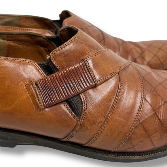 Lorenzo Banfi Italian Leather Brown Slip-On Loafers Men’s 8M Vintage 80s